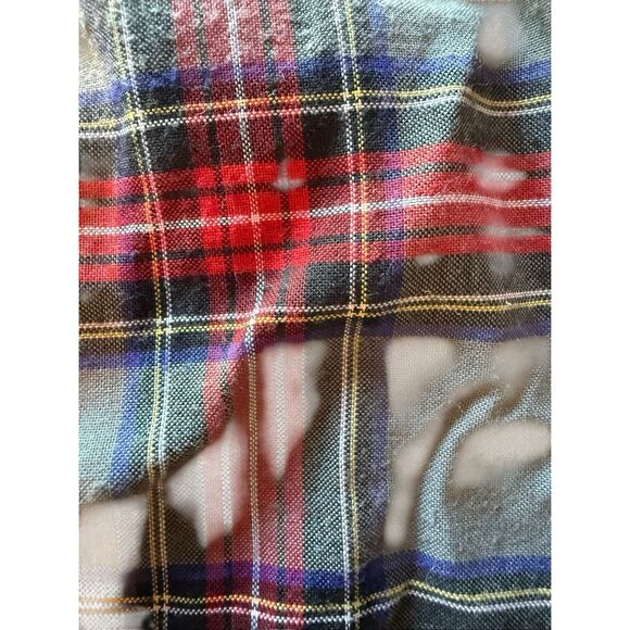 Janie & Jack boys 2T PJ plaid 2 piece buttondown pajama set CHRISTMAS - Picture 3 of 6